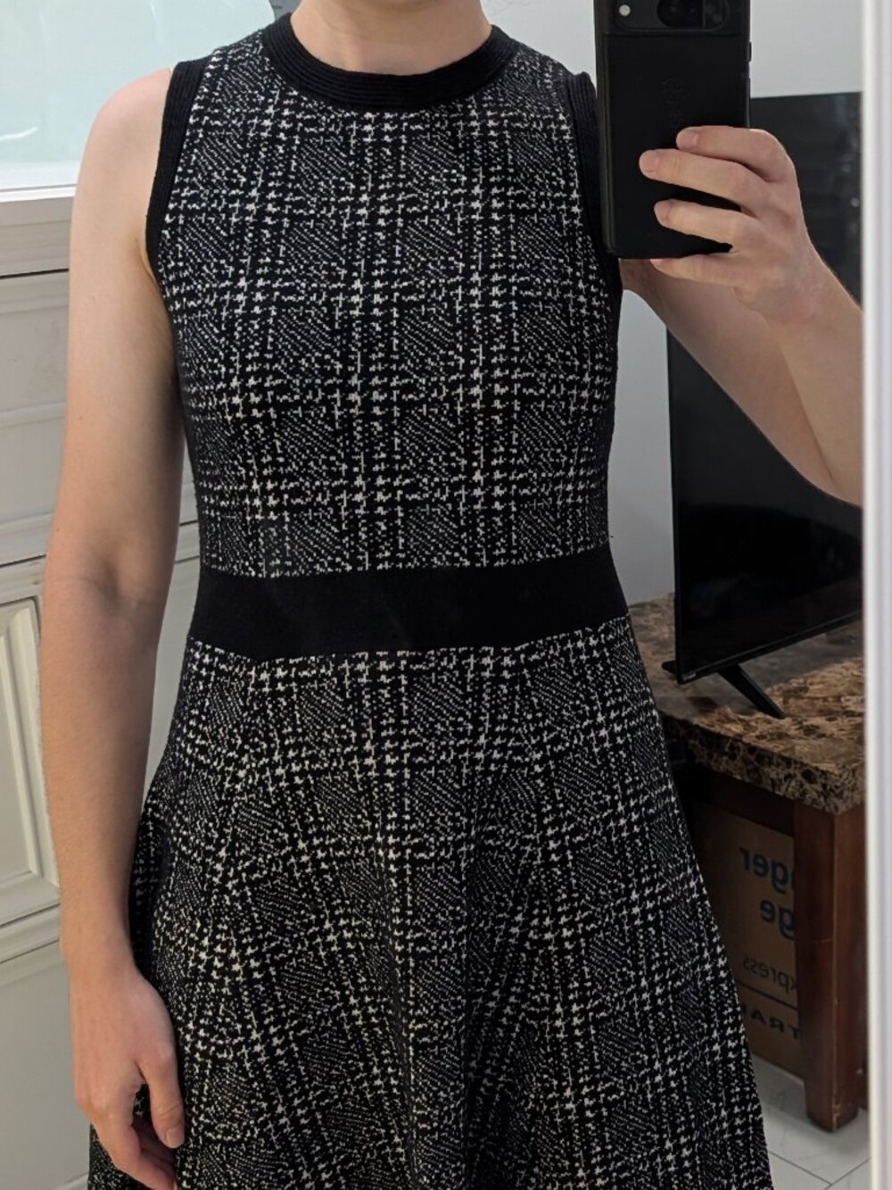 Kate Spade New York Out West Mod Plaid Sleeveless Sweater Dress size XS